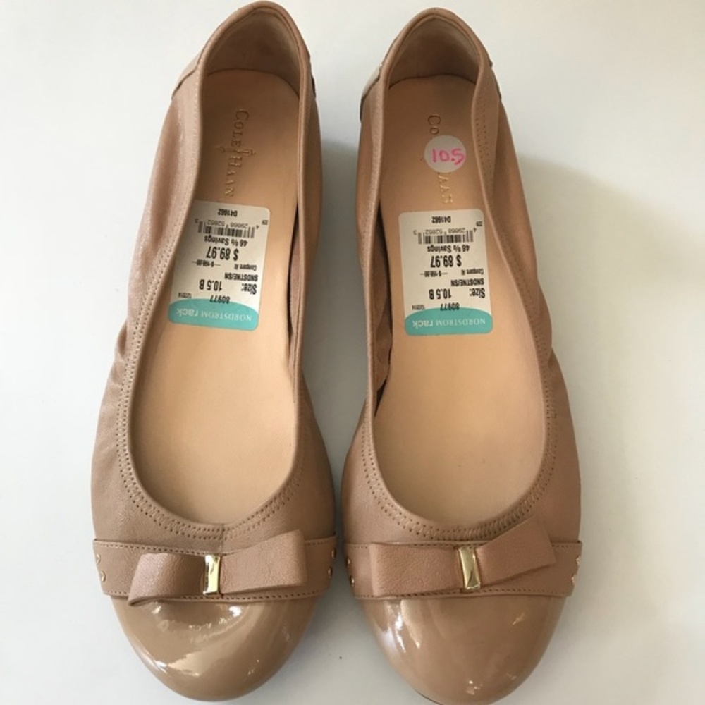 Cole Haan Nike Air Beige Flats Size 10.5 NWT
